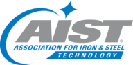 Logo of the Association for Iron & Steel Technology (AIST) with the text in gray and blue accents, featuring a star above the "I.