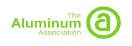 Logo of The Aluminum Association featuring the word "Aluminum" and a stylized lowercase "a" in a green circle.