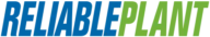 Logo with the text "RELIABLE PLANT" in bold, with "RELIABLE" in blue and "PLANT" in green.