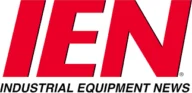 Logo of IEN with bold, red letters. Below in smaller black text: "Industrial Equipment News.